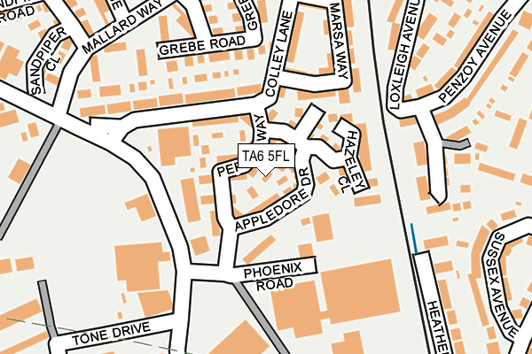 TA6 5FL map - OS OpenMap – Local (Ordnance Survey)