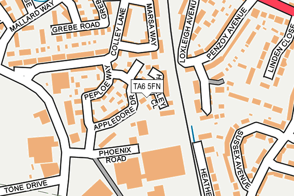 TA6 5FN map - OS OpenMap – Local (Ordnance Survey)