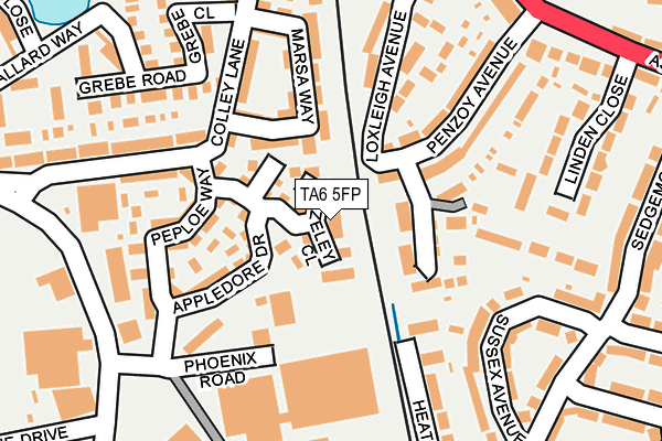 TA6 5FP map - OS OpenMap – Local (Ordnance Survey)