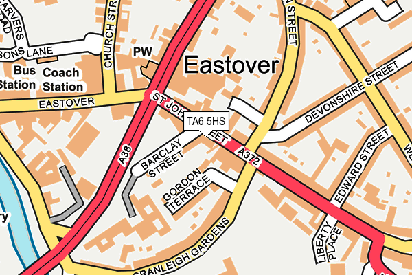 TA6 5HS map - OS OpenMap – Local (Ordnance Survey)