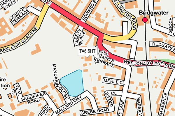 TA6 5HT map - OS OpenMap – Local (Ordnance Survey)