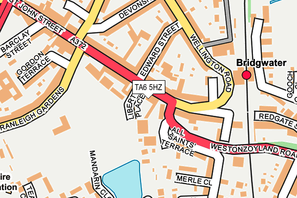 TA6 5HZ map - OS OpenMap – Local (Ordnance Survey)