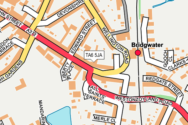 TA6 5JA map - OS OpenMap – Local (Ordnance Survey)