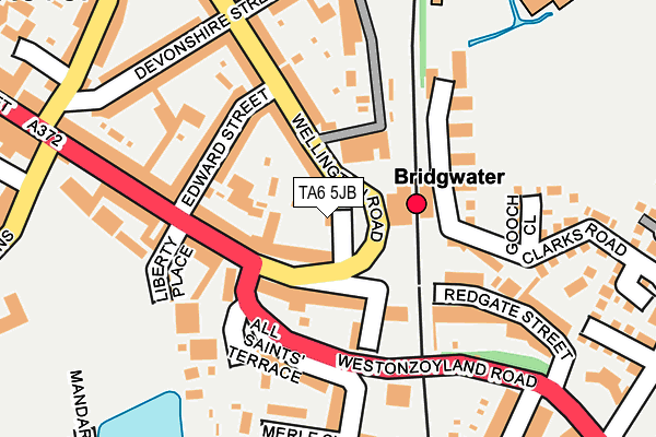 TA6 5JB map - OS OpenMap – Local (Ordnance Survey)