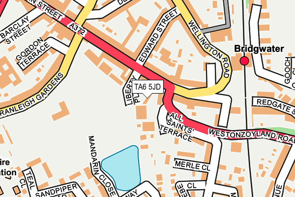 TA6 5JD map - OS OpenMap – Local (Ordnance Survey)