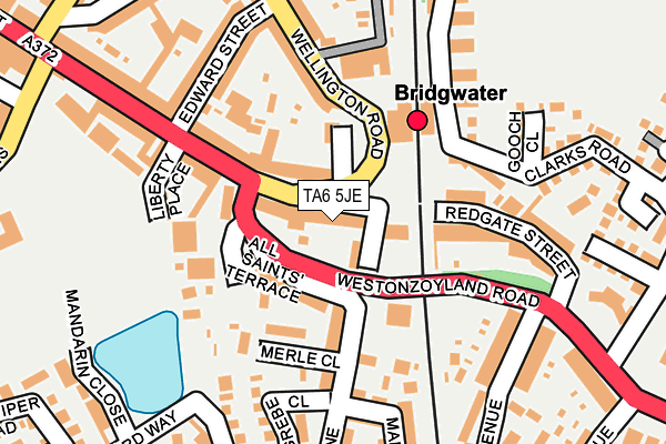 TA6 5JE map - OS OpenMap – Local (Ordnance Survey)