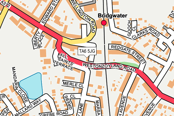 TA6 5JG map - OS OpenMap – Local (Ordnance Survey)