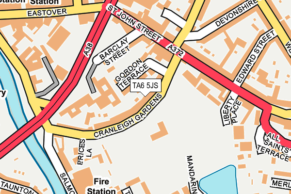 TA6 5JS map - OS OpenMap – Local (Ordnance Survey)