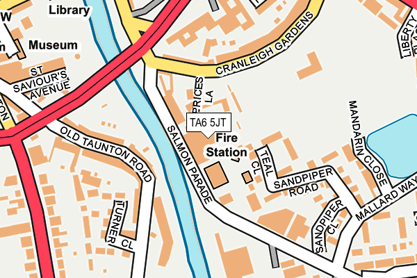TA6 5JT map - OS OpenMap – Local (Ordnance Survey)