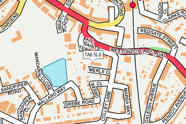 TA6 5LS map - OS OpenMap – Local (Ordnance Survey)