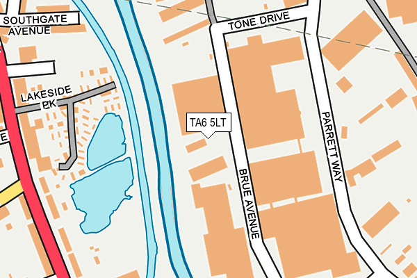 TA6 5LT map - OS OpenMap – Local (Ordnance Survey)