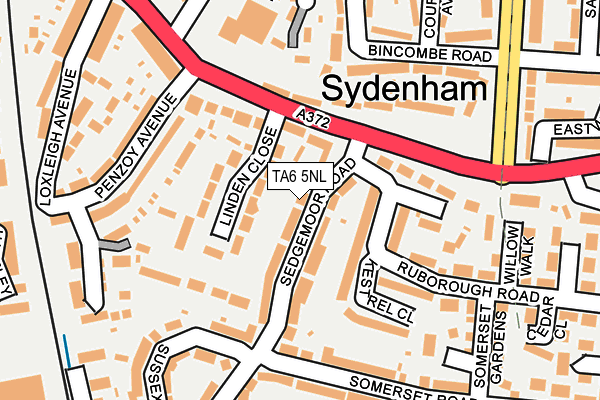 TA6 5NL map - OS OpenMap – Local (Ordnance Survey)