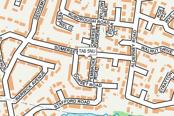 TA6 5NU map - OS OpenMap – Local (Ordnance Survey)