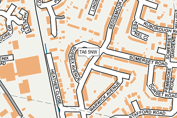 TA6 5NW map - OS OpenMap – Local (Ordnance Survey)