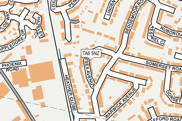 TA6 5NZ map - OS OpenMap – Local (Ordnance Survey)