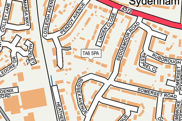 TA6 5PA map - OS OpenMap – Local (Ordnance Survey)