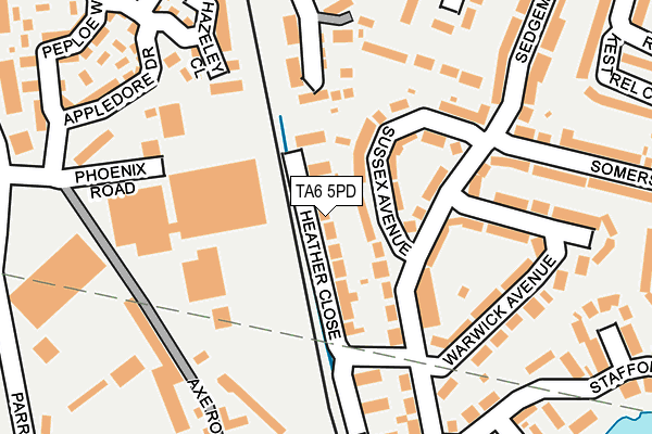 TA6 5PD map - OS OpenMap – Local (Ordnance Survey)