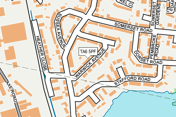 TA6 5PF map - OS OpenMap – Local (Ordnance Survey)