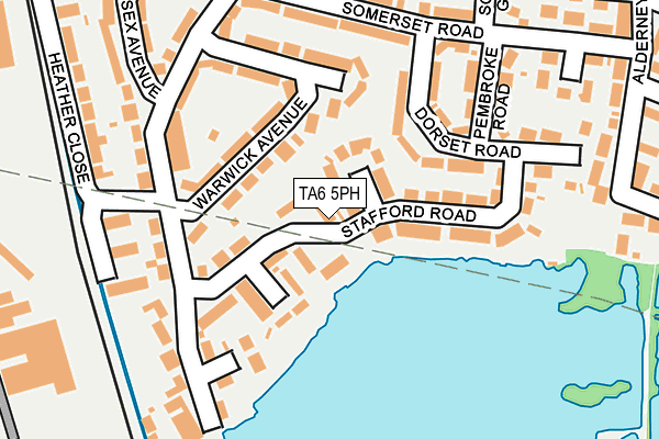 TA6 5PH map - OS OpenMap – Local (Ordnance Survey)
