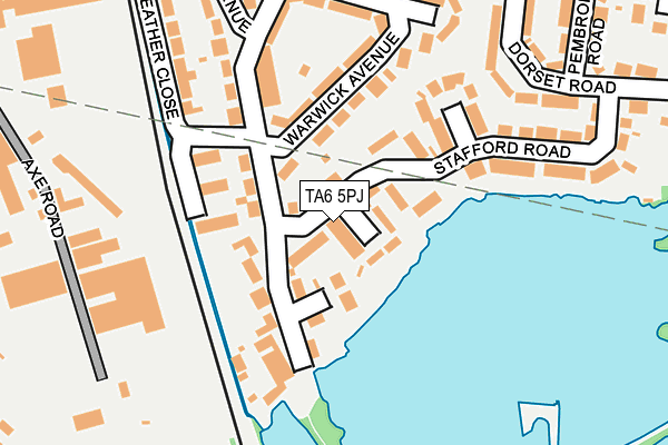 TA6 5PJ map - OS OpenMap – Local (Ordnance Survey)