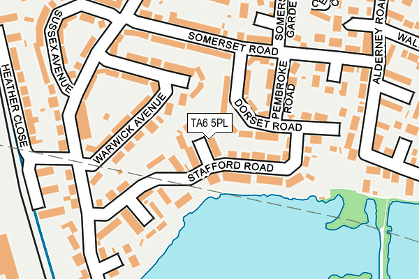 TA6 5PL map - OS OpenMap – Local (Ordnance Survey)