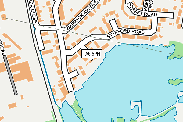 TA6 5PN map - OS OpenMap – Local (Ordnance Survey)