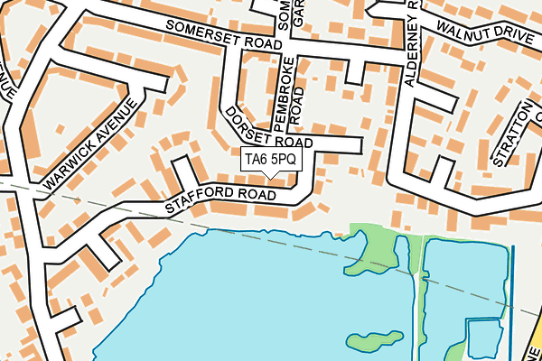 TA6 5PQ map - OS OpenMap – Local (Ordnance Survey)