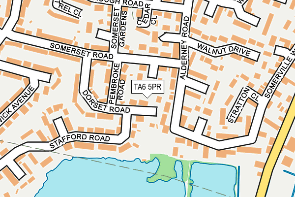 TA6 5PR map - OS OpenMap – Local (Ordnance Survey)