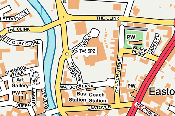 TA6 5PZ map - OS OpenMap – Local (Ordnance Survey)