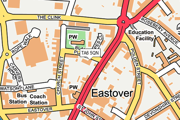 TA6 5QN map - OS OpenMap – Local (Ordnance Survey)