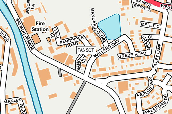 TA6 5QT map - OS OpenMap – Local (Ordnance Survey)