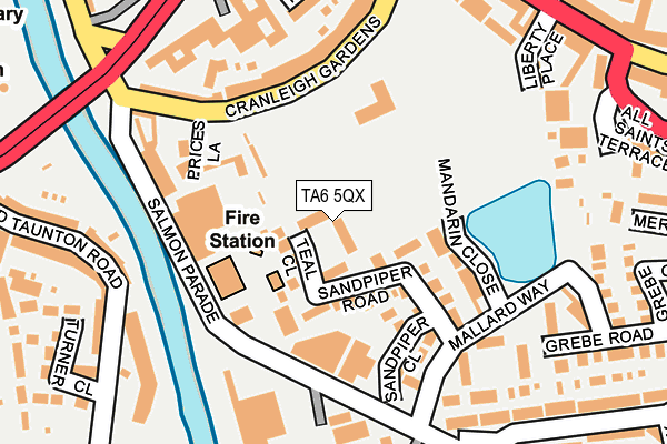 TA6 5QX map - OS OpenMap – Local (Ordnance Survey)