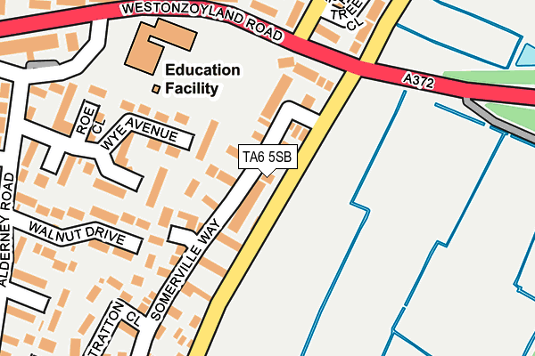 TA6 5SB map - OS OpenMap – Local (Ordnance Survey)