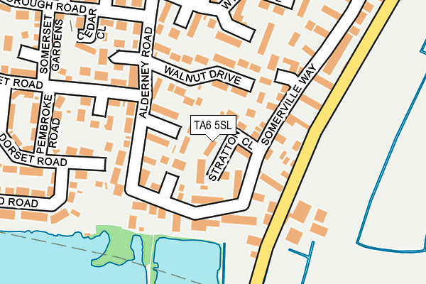 TA6 5SL map - OS OpenMap – Local (Ordnance Survey)