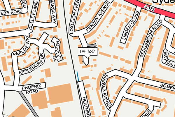 TA6 5SZ map - OS OpenMap – Local (Ordnance Survey)