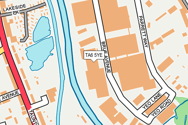 TA6 5YE map - OS OpenMap – Local (Ordnance Survey)