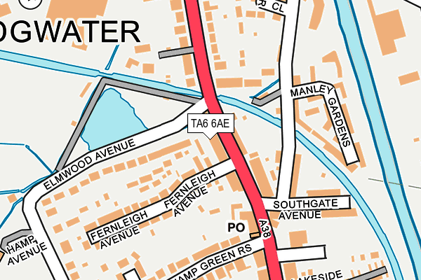 TA6 6AE map - OS OpenMap – Local (Ordnance Survey)