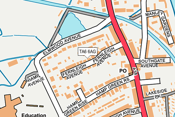 TA6 6AG map - OS OpenMap – Local (Ordnance Survey)