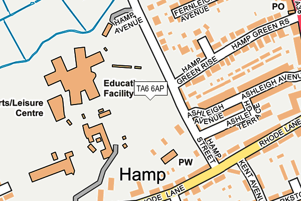 TA6 6AP map - OS OpenMap – Local (Ordnance Survey)