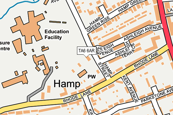 TA6 6AR map - OS OpenMap – Local (Ordnance Survey)