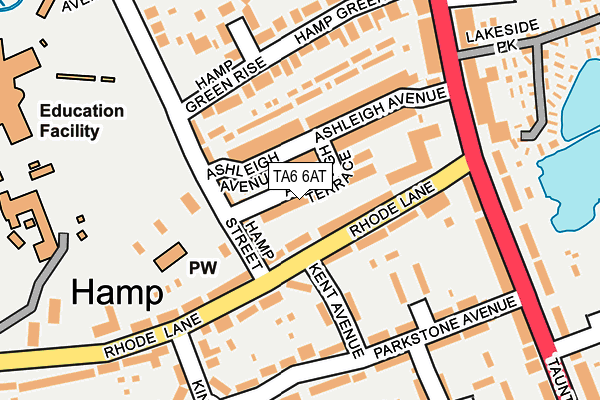 TA6 6AT map - OS OpenMap – Local (Ordnance Survey)