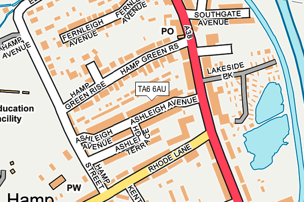 TA6 6AU map - OS OpenMap – Local (Ordnance Survey)