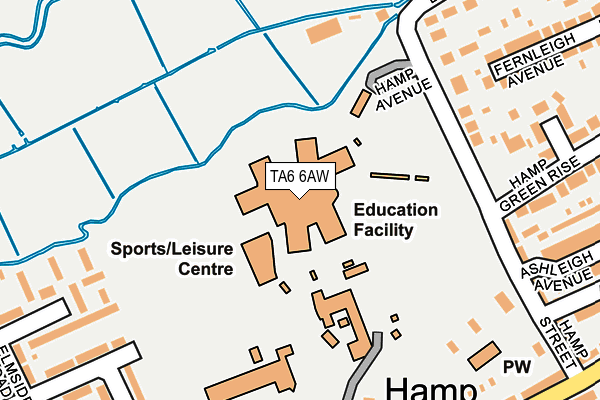 TA6 6AW map - OS OpenMap – Local (Ordnance Survey)