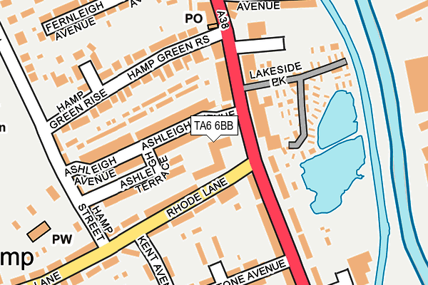 TA6 6BB map - OS OpenMap – Local (Ordnance Survey)