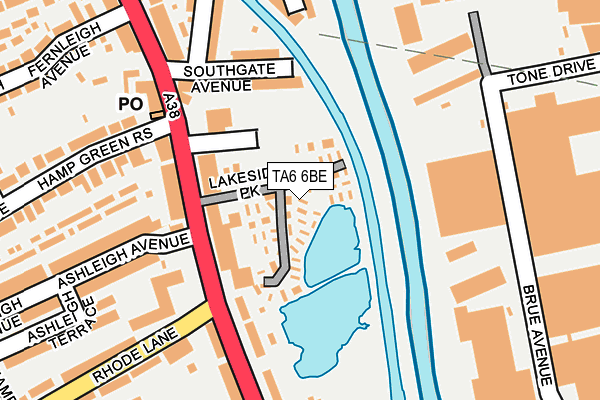 TA6 6BE map - OS OpenMap – Local (Ordnance Survey)
