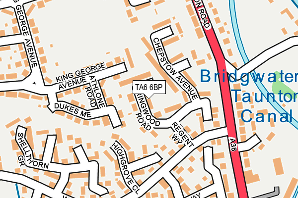 TA6 6BP map - OS OpenMap – Local (Ordnance Survey)