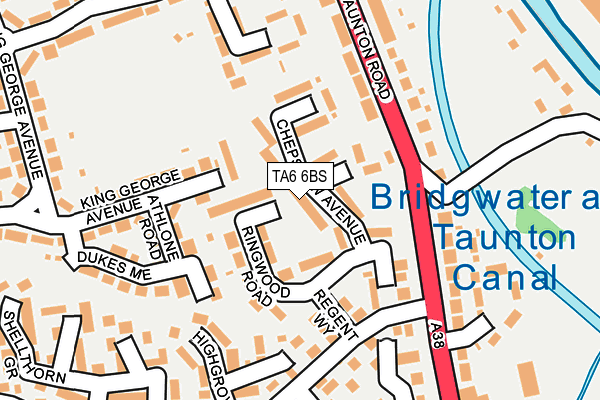 TA6 6BS map - OS OpenMap – Local (Ordnance Survey)