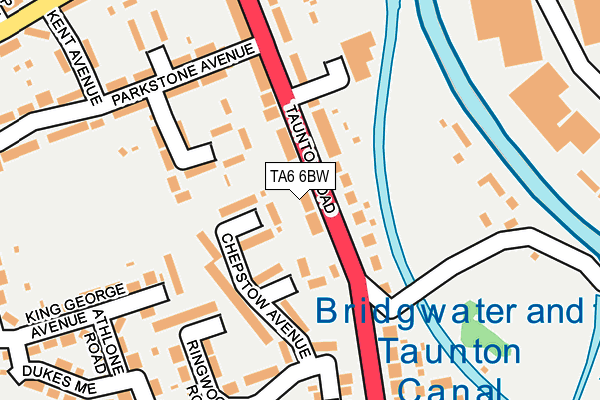 TA6 6BW map - OS OpenMap – Local (Ordnance Survey)