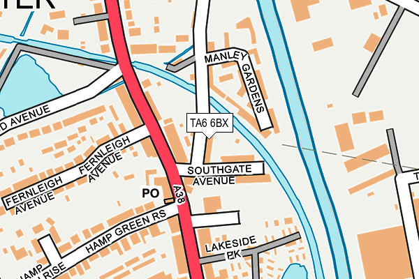 TA6 6BX map - OS OpenMap – Local (Ordnance Survey)