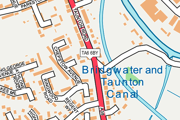 TA6 6BY map - OS OpenMap – Local (Ordnance Survey)